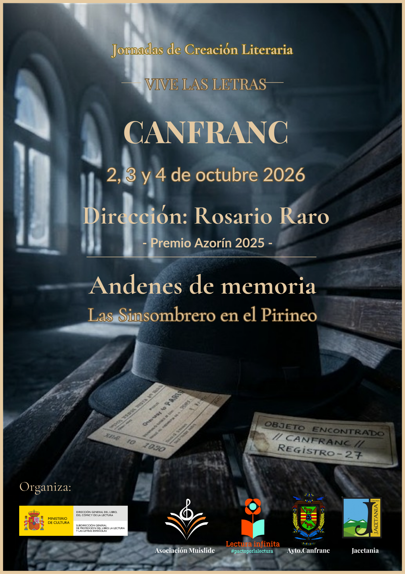 Cartel VIVE LAS LETRAS CANFRANC 2026